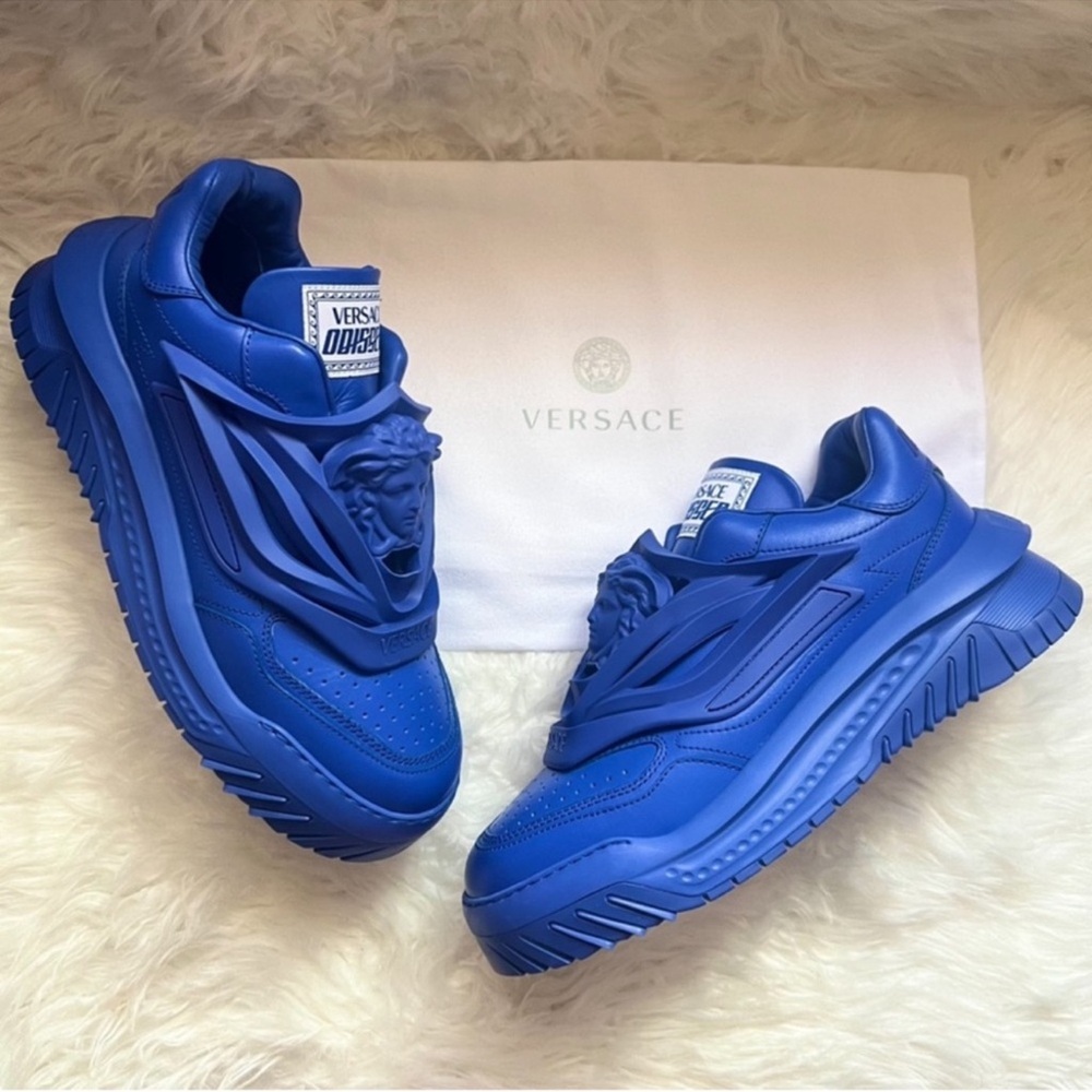 New! VERSACE Odissea Medusa Logo Platform Leather Sneakers IT 43 - Picture 4 of 10